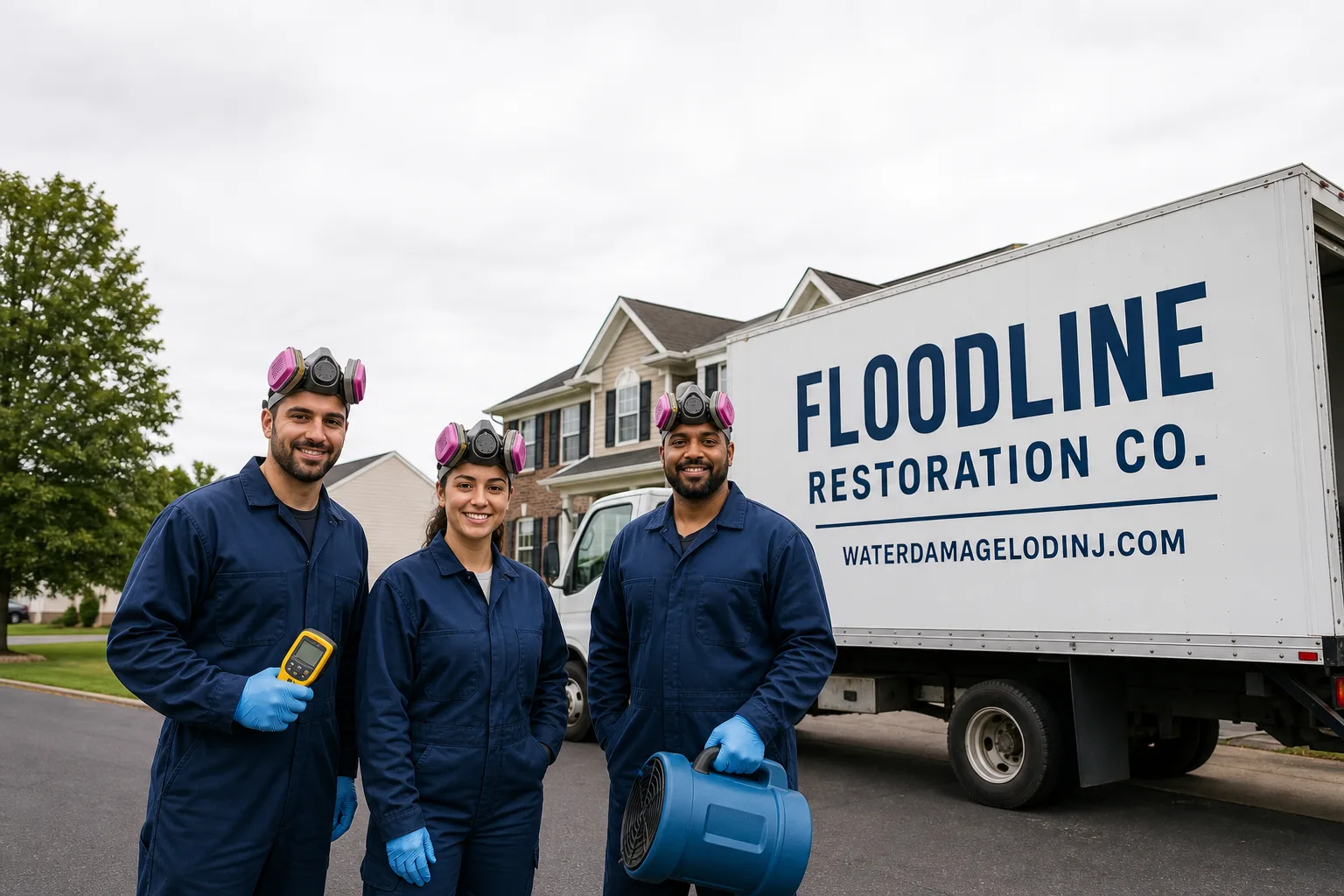 Floodline Restoration Co. damage restoration team