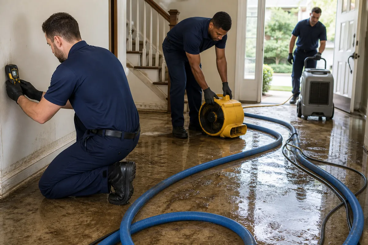 Floodline Restoration Co. crew at work in Lodi, NJ